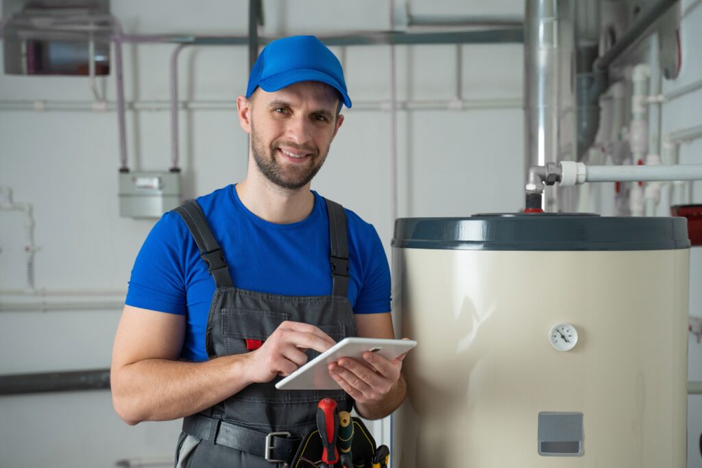 Heizung optimieren - Mann nimmt keinen Einluss auf laufenden Betrieb in der Optimierung der Heizungsanlage